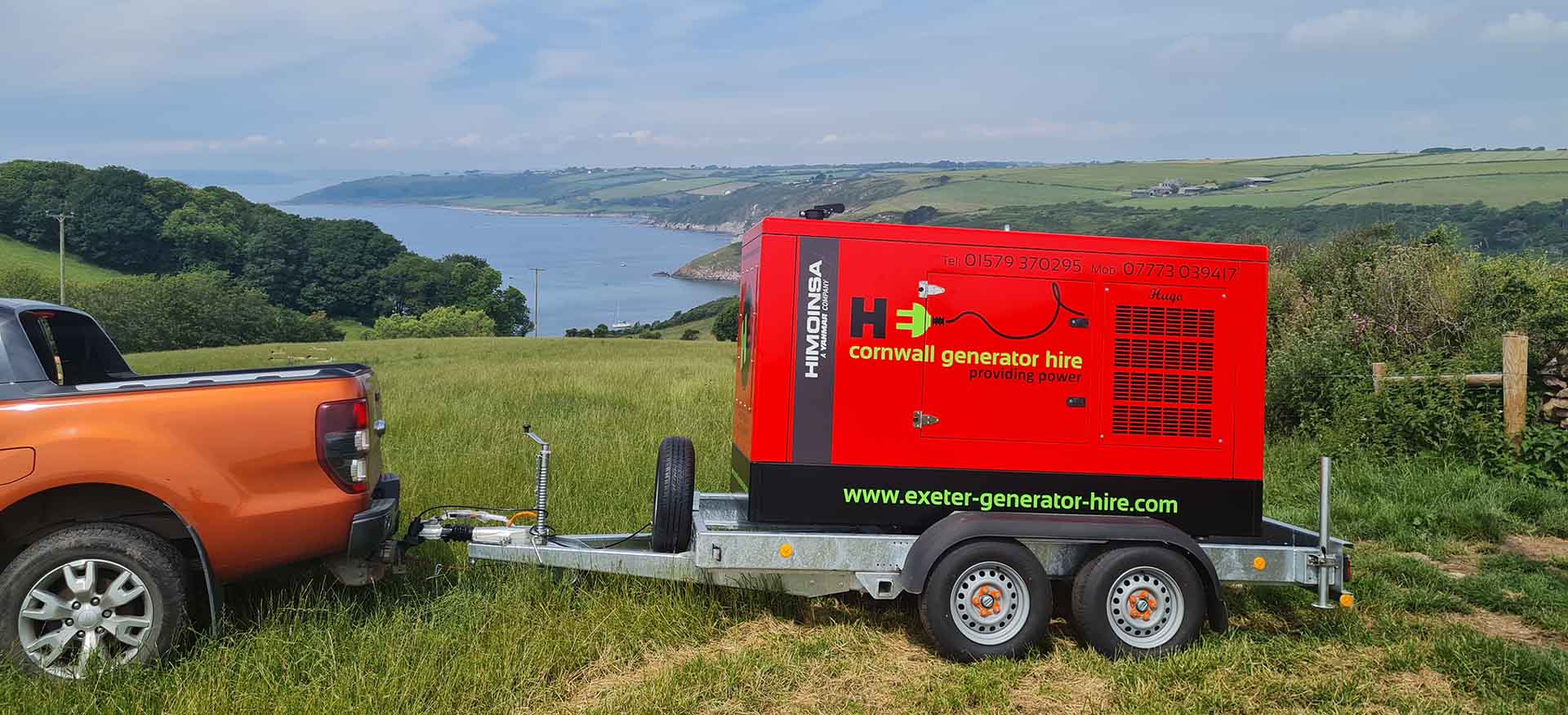 Exeter Generator Hire with view of Wembury Bay